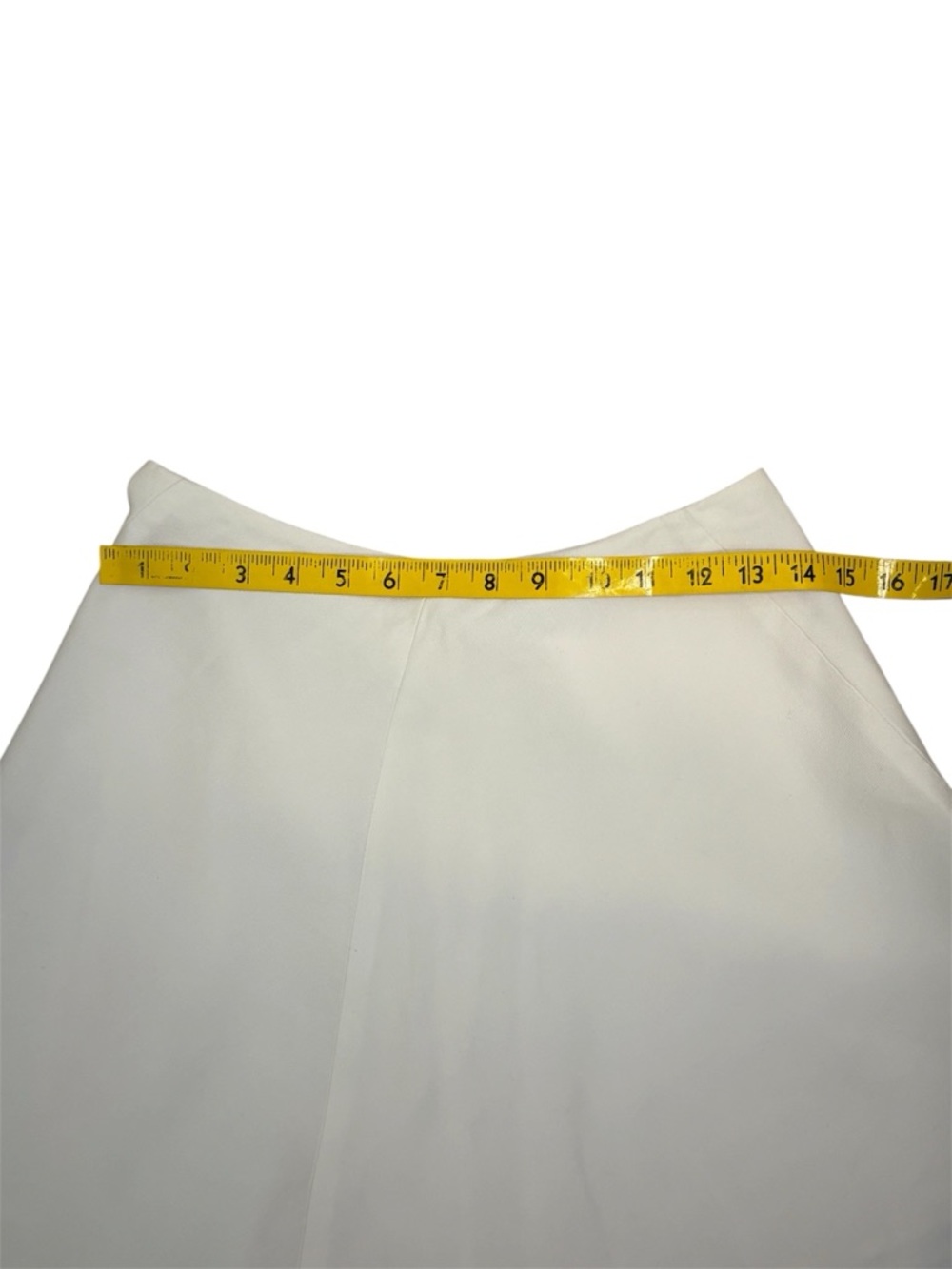 Vince Off  White Linen Blend Asymmetrical A-Line Skirt size 4 - Picture 5 of 9